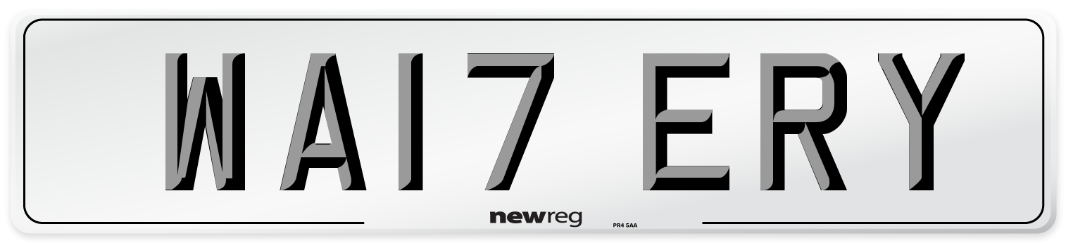 WA17 ERY Number Plate from New Reg